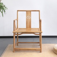 Nouveau fauteuil en bois massif de style chinois avec dossier imperméable, chaise de salle à manger pour appartement et villa