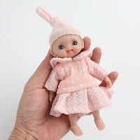 Poupées miniatures reborn de 5,5 pouces, adorable petite fille, corps entièrement en silicone, meilleur cadeau pour les enfants