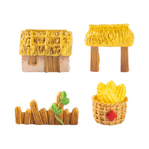 Ensemble de décorations de jardin miniature en résine, style rustique, ornement de bureau, lot multi-pièces - Product Image 2