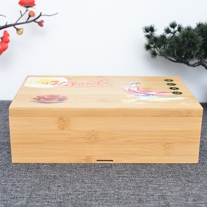Caja de Regalo de Bambú Rectangular de 8.2cm Hecha a Mano para Empacar Pastelería y Té, Recuerdo del Festival de Primavera, Caja de Madera - Product Image 3