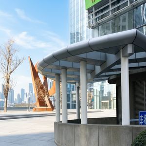 Panneau de mur rideau incurvé en aluminium contemporain pour l'extérieur des bâtiments, design imperméable - Product Image 2