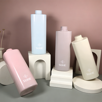 Bouteilles PET personnalisées pour gel douche, shampoing, après-shampoing, lotion, 500 ml/750 ml, épaules arrondies, impression sérigraphique, logo personnalisé, pressage