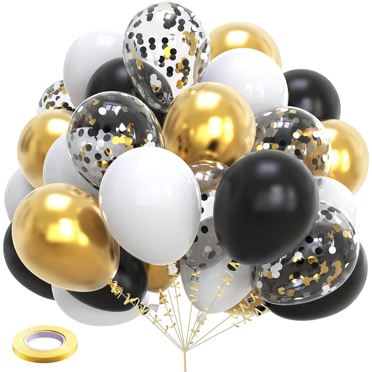 Wholesale 12inch 50 Piece Metal Sparkling Balloon Set, Birthday Party Ceremony Decoration, Colorful Balloon Set