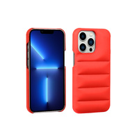 Coque de Téléphone Portable Puffer en Cuir PU Personnalisée TC, Logo The North Face, pour iPhone 15 14 13 Pro Max