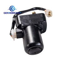 Conjunto de Motor de Limpiaparabrisas Genhorizon con Conector Eléctrico de Cuatro Pines y Giro de 95 Grados para Parabrisas de Cabina, Repuesto Universal para Cargadoras de Ruedas