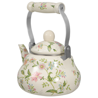 Bouilloire rétro en métal émaillé en forme de poire avec infuseur, pour thé et café, compatible cuisinière, avec poignée pour usage domestique quotidien, accessoire pour pot à eau