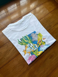 T-Shirt Bianca da Uomo con Collo Rotondo - Stampa Vivace di Lettere (A/B/C) Stile Retrò Casual Oversize Morbida 100% Cotone - Product Image 2