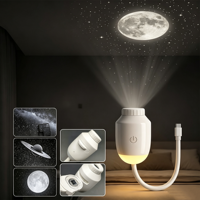 Projecteur de ciel étoilé HD ABS, réglable en focale, mini planétarium USB, projecteur de galaxie, veilleuse pour chambres, plafonds, décoration de voiture