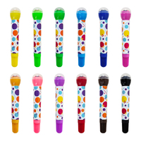 Lot de 5 marqueurs lavables à double pointe pour enfants, 6 paquets de marqueurs Bingo Dot arc-en-ciel 10 couleurs, 8 marqueurs à double pointe
