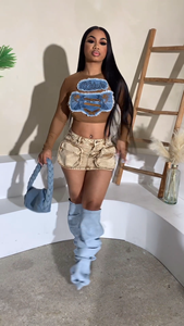 ชุดเดรสสั้นเซ็กซี่สำหรับเด็กผู้หญิงกระโปรงสั้นน่ารักคอลเลกชันบูติก - Product Image 2