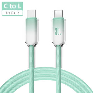 Câble de charge USB-C PD 30W pour <span class=keywords><strong>iPhone</strong></span> 14 13 12 <span class=keywords><strong>11</strong></span> Pro Max iPad, charge rapide 3A 1M 2M pour câble de données <span class=keywords><strong>iPhone</strong></span> - Product Image 2