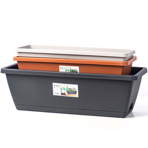 <span class=keywords><strong>Bac</strong></span> à fraises en plastique épaissi, rectangulaire, pour le stockage d'eau, pot <span class=keywords><strong>de</strong></span> fleurs extérieur avec plateau - Product Image 3
