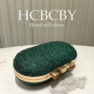 Elegant Emerald <strong>Green</strong> Crystal <strong>Clutch</strong> <strong>Bag</strong> Stylish Women's Evening Purse <strong>for</strong> Party <strong>Wedding</strong> &amp; Formal Events - Product Image 5