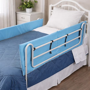 Housse de protection rembourrée pour barrière de lit médicalisée pour personnes âgées, lot de 2 protections de sécurité pour barrière de lit - Product Image 1