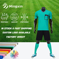 Expédition rapide Conception de poche de haute qualité Maillot de football respirant Kit d'arbitre de football Maillot à vendre