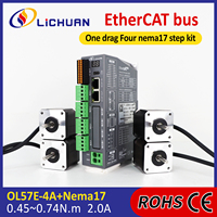 Moteur pas à pas DC Nema17 2 phases Lichuan DC24V~50V2A EtherCAT 0.45/0.52/0.74N.m avec driver, kit de pilotes de moteur pas à pas DC en boucle ouverte