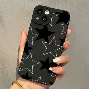 Coque de téléphone imprimée étoile à cinq branches blanche pour iPhone 11 12 13 14 15 Pro Max XS XR X 7 8 Plus, coque de protection souple antichoc - Product Image 5