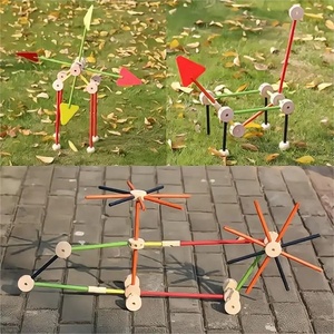 144 Pezzi Blocchi <span class=keywords><strong>di</strong></span> Costruzione in <span class=keywords><strong>Legno</strong></span>, Gioco Educativo DIY con Giunti e Bastoncini per Bambini - Product Image 6