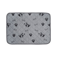 Tapis d'apprentissage pour chien en fibres écologiques douces de haute qualité, lavable, imperméable, Hisprout S/M/L Noir/Marron