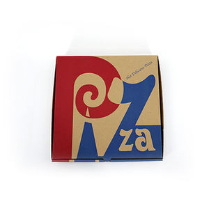 Vente en gros Boîte à pizza imprimée personnalisée Boîtes à pizza en papier d'emballage ondulé bon marché avec logo - Product Image 2
