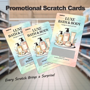 Free Design Scratch Win <b>Card</b> Printing Personalized Business Discount Scratch Off <b>Cards</b> Custom Scratch <b>Cards</b> for Promotions Gifts - Product Image 3