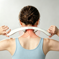 Masseur de cou et d'épaules en silicone à 2 têtes, OEM ODM, pour la thérapie par acupression à domicile et au bureau
