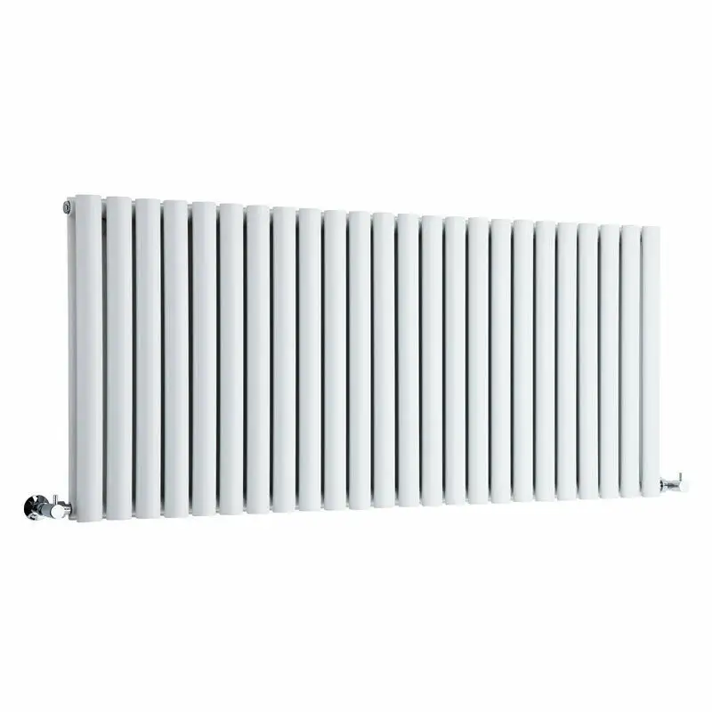 Oval style horizontal 600x24 bars White/Anthracite heating designer radiator for home heating single/double