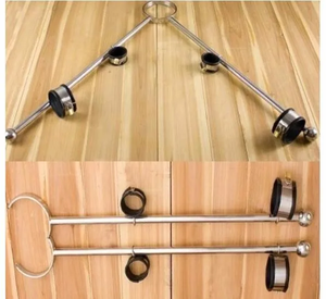 Neueste Edelstahl-Beinfixierungsfesseln, Handfesseln, Fußfesseln, Halsband-Fixierungsvorrichtungen, <span class=keywords><strong>BDSM</strong></span>-Set für Erwachsene, Sexspielzeug - Product Image 2