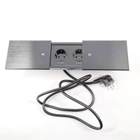 Prise de bureau à double face gauche et droite avec couvercle coulissant pour bureau avec couvercle coulissant pour mobilier de bureau USB-C Prise USB d'alimentation