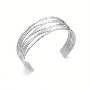 Amy Amy Fashion Bangle <b>Cuff</b> <b>Bracelet</b> <b>Silver</b> Plated Alloy Women's Classic Geometric Jewelry Gift - Product Image 1