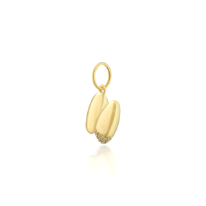 จี้ตัวอักษร N ประดับเพชร ทองคำ 18k สีเหลือง - Product Image 2