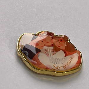Broches Personalizados para Casais de Dia dos Namorados com Moldura Dourada e Resina Brilhante – Presente de Amor Combinando para Namorado e Namorada - Product Image 5