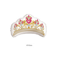 Ballons en aluminium en forme de couronne de princesse pour le 15e anniversaire, décoration de fête pour adolescente
