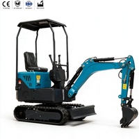 Mini-excavatrice homologuée CE, petite excavatrice, moteur diesel puissant, pompe, machine compacte sur chenilles pour travaux agricoles, jardinage et routes.