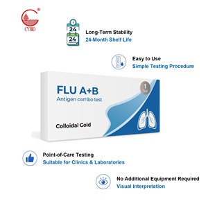Rapid Flu <strong>A</strong>/B Antigen Combo Test Kit, <strong>Influenza</strong> <strong>A</strong>+B Differential Diagnosis, High Accuracy Swab Test, CE/ISO Professional IVD - Product Image 1
