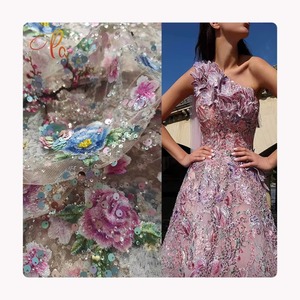 Chất Lượng Cao Vàng Đính Cườm Lưới Thêu Vải Tuyn Nigeria Wedding Party Dress Đồ Lót Ren Túi Xách Tay Cắt Nhà Dệt May - Product Image 4