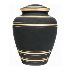Urne funéraire moderne marron foncé, urnes funéraires en marbre, urnes funéraires en laiton, urnes funéraires en métal pour la crémation - Product Image 3