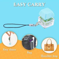 Porte-clés transparent personnalisé avec logo imprimé, clavier, interrupteurs anti-stress, porte-clés fidget clicker, ensemble de cadeaux