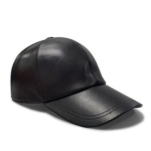 Casquette de baseball personnalisée de haute qualité à 6 panneaux pour hommes, en cuir véritable ou simili cuir PU, casquette de sport style papa - Product Image 2