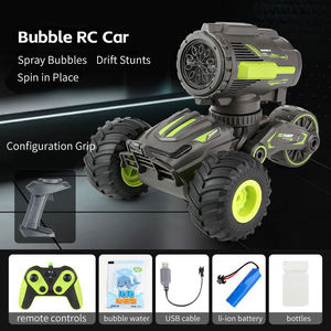 Voiture télécommandée acrobatique à bulles, jouet transformable à une touche avec lumières et musique, recharge USB, orange et vert, cadeau pour enfants - Product Image 5