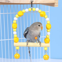 Plateforme de balançoire pour perroquet, pont suspendu, structure d'escalade, perchoir, accessoires pour cage à oiseaux, bois écologique, durable, pour les canaris