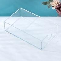 Elegante Hotel-Empfangstisch-Dekoration Rechteckige Acryl U-förmige Servietten-Aufbewahrungsbox Luxuriös Modern