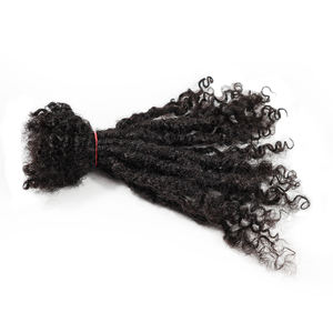 <span class=keywords><strong>Lisa</strong></span> Locs 1.0cm nero di alta qualità 100% capelli umani per neri/uomini donne temono estensions moda lunghezza personalizzata - Product Image 3