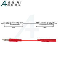 JIALUN Double Ended 4mm Banana Plug Male to Male Safety Test Jumper Cable for Electrical Testing