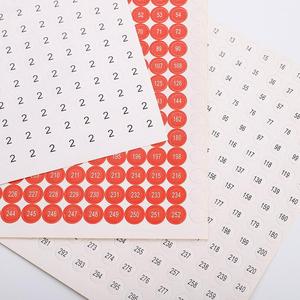 Custom Small Round Adhesive Label Printing Waterproof Stickers Consecutive Number Stickers
