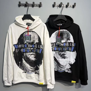 Sudadera con Capucha para Hombre, de Algodón Grueso, con Estampado Puff, Estilo Urbano, Informal, Talla Grande - Product Image 6