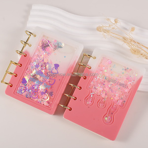 DIY 6 anillos A5 A6 A7 <span class=keywords><strong>Notebook</strong></span> cubierta moldes cristal goteo resina silicona molde para presupuesto carpeta cuaderno - Product Image 6