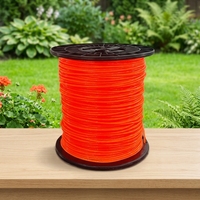 Fil de coupe carré en nylon 2,4 mm (0,095 po) pour débroussailleuse, haute résistance, résistant à l'usure, paquet de 5 lb pour tondeuse à gazon