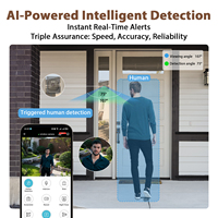 Caméra de sécurité intérieure WiFi 2K HD sans perforation, moniteur de fenêtre intelligent pour maison connectée, caméra sans fil