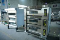Oven Roti Listrik Eropa 3 Lapis dengan Alas Batu untuk Dapur Komersial